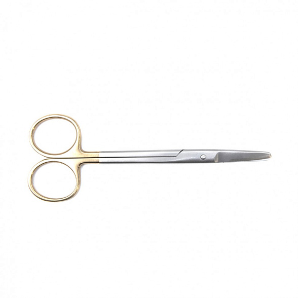 Ножницы хирургические тупоконечные прямые, с твердосплавными вставками, 150 мм (Н-141р) , МИЗТ