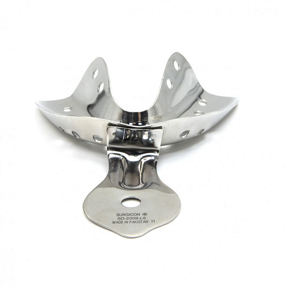 Ложка оттискная стоматологическая, металлическая, для нижней челюсти №3, Surgicon