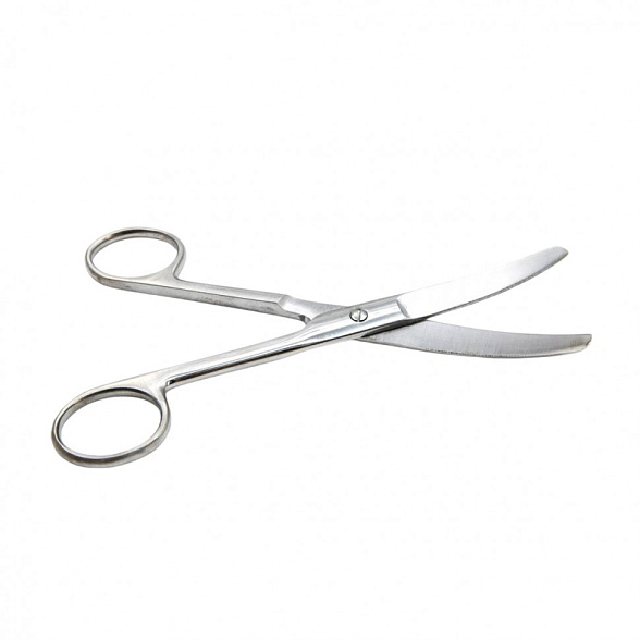Ножницы тупоконечные, вертикально-изогнутые, 160 мм, Surgiwell