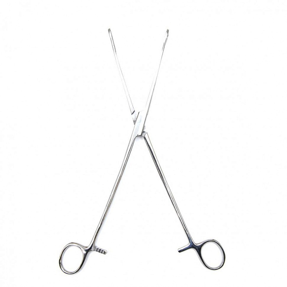 Щипцы для удаления плодного яйца с кремальерой, прямые, с шириной губок 14 мм, 260 мм. Surgiwell