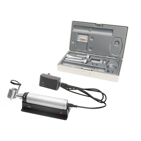 Отоскоп ветеринарный G100 LED с рукояткой перезаряжаемой BETA 4 USB, c принадлежностями Heine