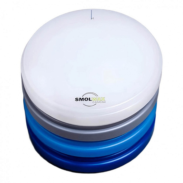 Воск фрезерный CAD/CAM диаметр 98.5 толщина 12 мм, цвет синий