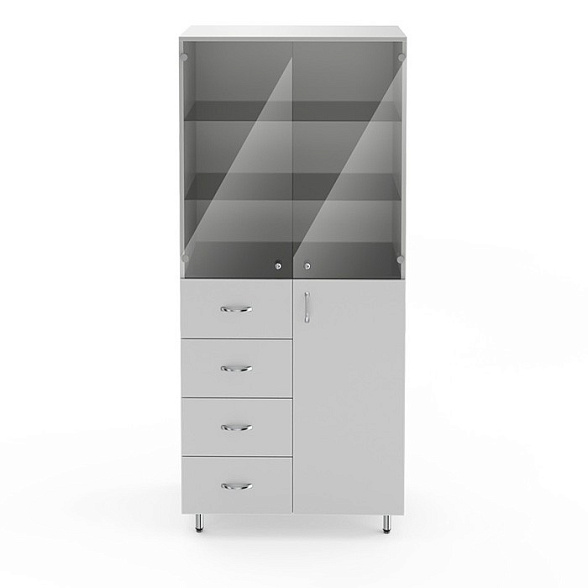 Двухсекционный шкаф для лабораторной посуды НВ-800 ШП