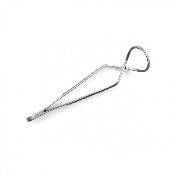 Зажим медицинский JONES, пластинчатый для прикрепления операционного белья к коже, изогнутый, 90 мм (К-132р), МИЗТ