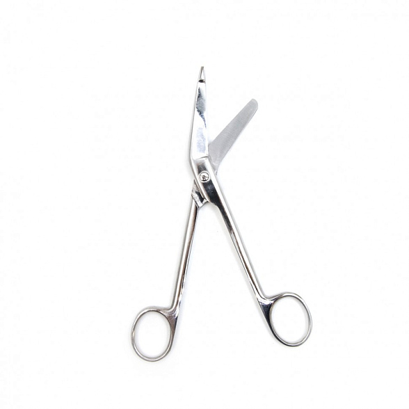 Ножницы для разрезания повязок, с пуговкой, горизонтально-изогнутые, 185 мм, Surgiwell