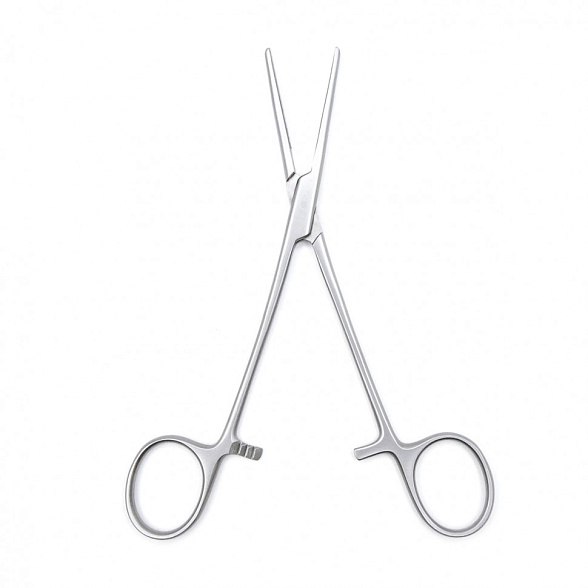 Зажим медицинский DE BAKEY-RANKIN, кровоостанавливающий с атравматической нарезкой прямой, 160 мм (З-11-1р), МИЗТ