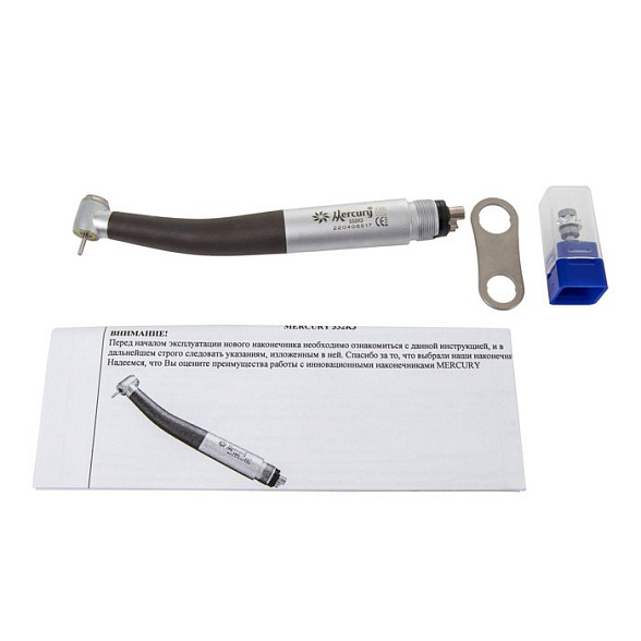 332K3 Black - высокоскоростной турбинный наконечник с генератором света, Mercury