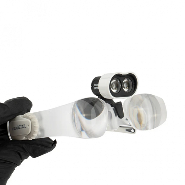 Лупа бинокулярная maxDETAIL 2,0х + headlight LED