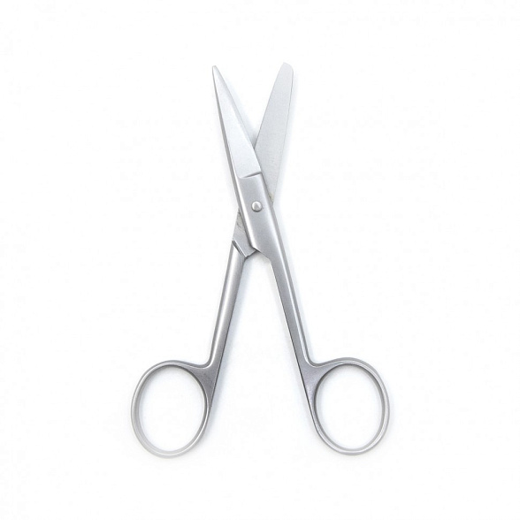 Ножницы хирургические с одним острым концом прямые, 125 мм (Н-63р), МИЗТ