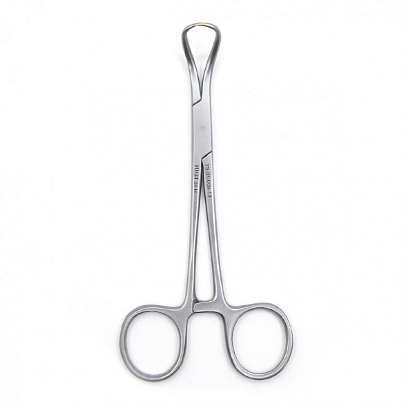 Зажим медицинский BACKHAUS, с кремальерой, длина 130мм. (&З-39р), МИЗТ