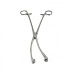 Щипцы маточные 3-х зубые, изогнутые 260 мм