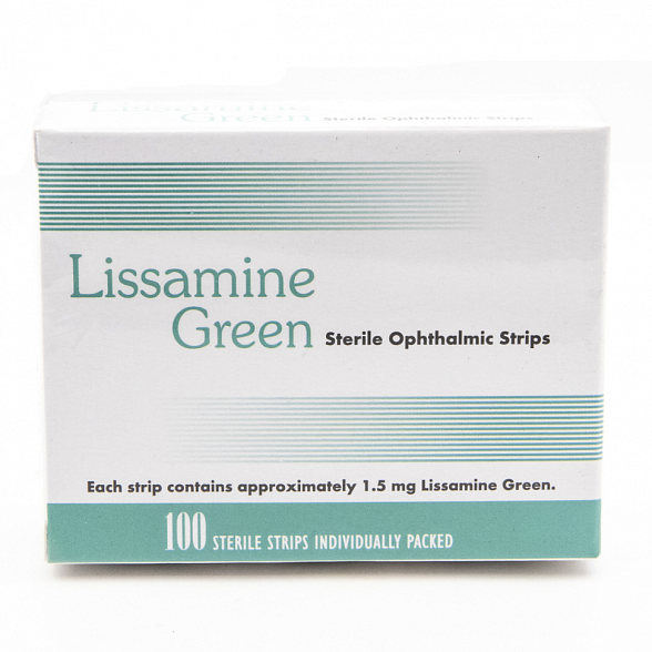 Полоски офтальмологические диагностические Lissamine Green №100