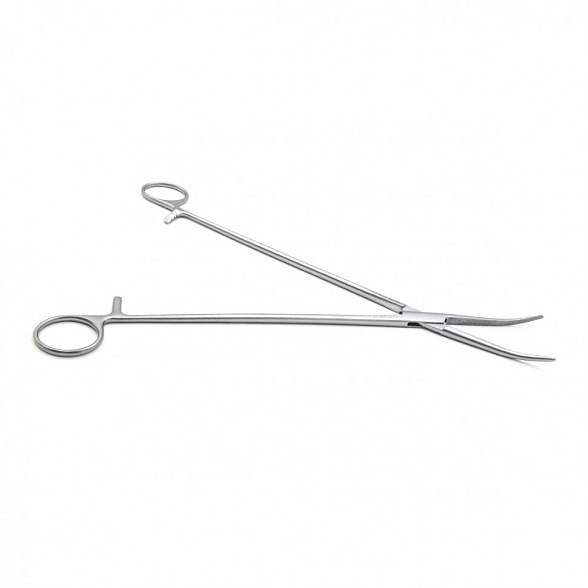 Зажим медицинский PEAN, кровоостанавливающий зубчатый, изогнутый, № 3, 270 мм (З-42р), МИЗТ
