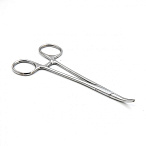 Зажим кровоостанавливливающий, одно- и двузубый, зубчатый, изогнутый №1, 155 мм. Surgiwell