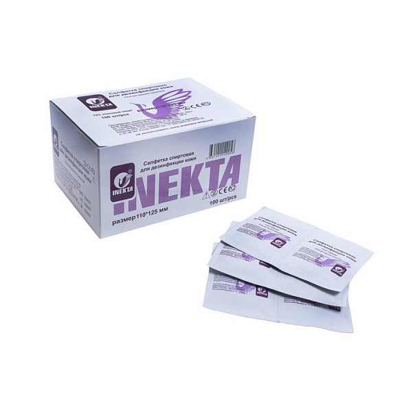 Салфетка инъекционная 110*125мм INEKTA, 100 шт/уп