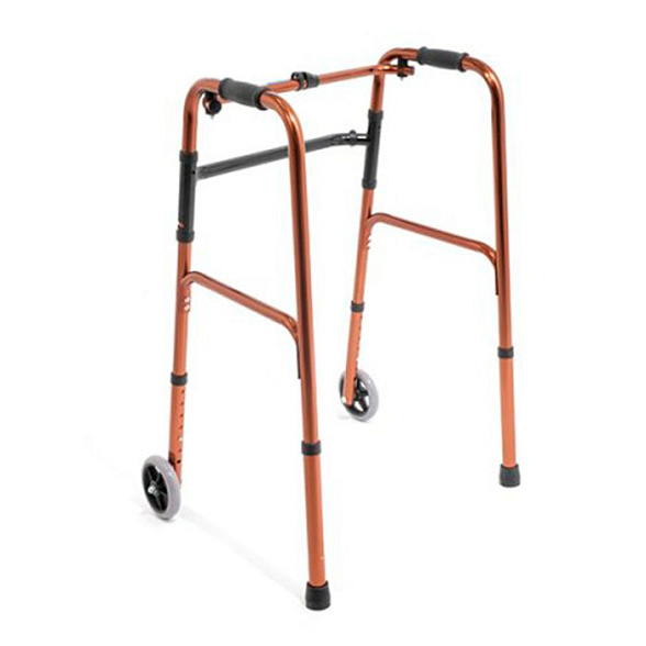 R Wheel Опора-ходунок на 2-х колесах (5'') с шагом/без шага, бронза