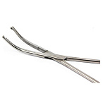 Зажим с кремальерой для крепления белья к брюшине 195 мм