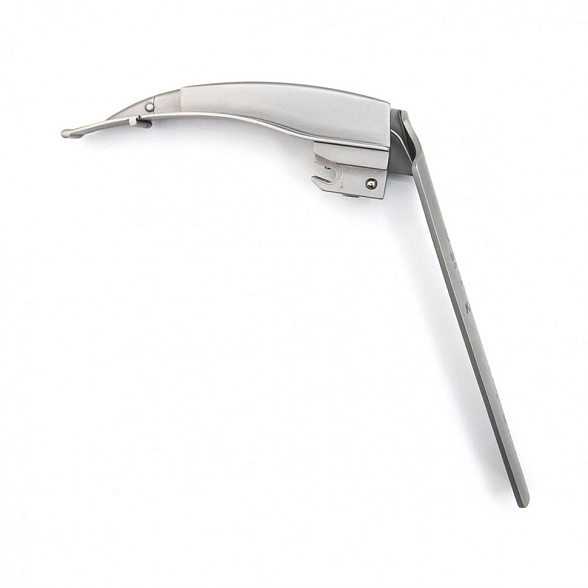 Клинок ларингоскопа MEGALIGHT FLAPLIGHT №2 F. O. с подвижным наконечником, с интегрированным световодом KaWe