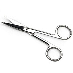 Ножницы остроконечные вертикально изогнутые, 100 мм ПТО Медтехника