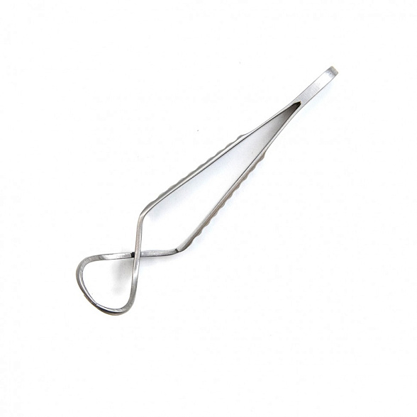 Зажим медицинский JONES, пластинчатый для прикрепления операционного белья к коже, изогнутый, 90 мм (К-132р), МИЗТ