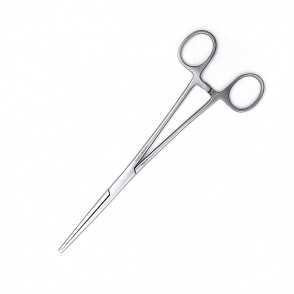 Зажим медицинский KOCHER-OCHSNER, кровоостанавливающий 1х2 зубый, зубчатый, прямой, №3, 200 мм (З-31р), МИЗТ