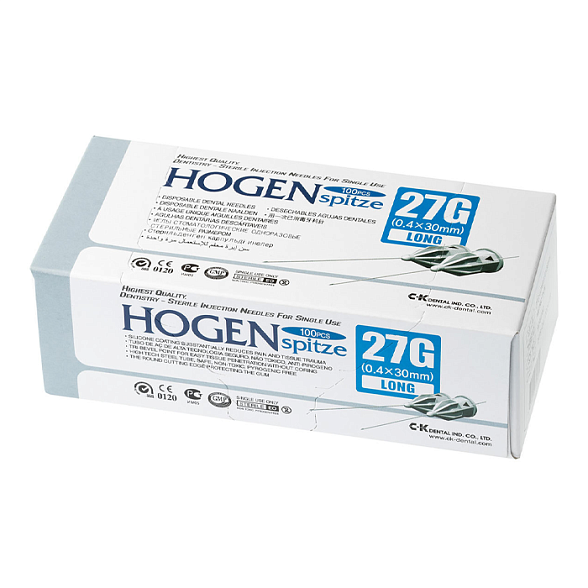 Иглы карпульные 27Gx30mm (0,4 x 30) уп. №100 Hogen Spitze C-K Dental Ind. Co., LTD