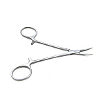 Зажим медицинский HALSTED-MOSQUITO, кровоостанавливающий, для новорожденных, изогнутый по плоскости, 125 мм (З-121р), МИЗТ