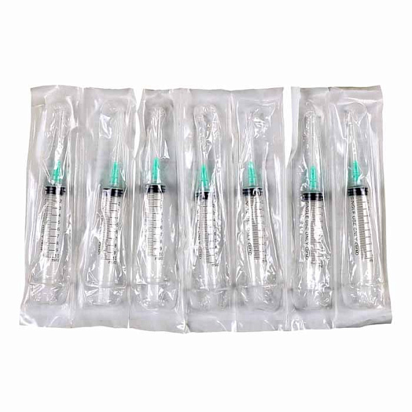 Шприц 10 мл (3-х) SFM, одноразовый стерильный с надетой иглой 0,80х40-21G (LUER LOCK) (блистер), 100 шт/уп