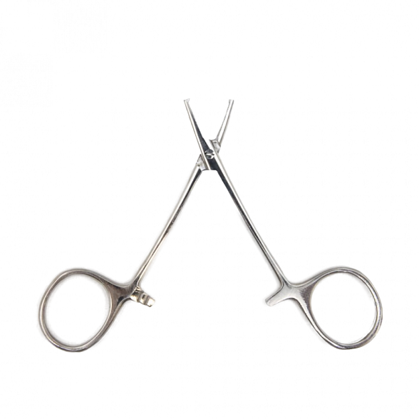 Зажим кровоостанавливающий, глазной, прямой с зубом, 84 мм. Surgiwell